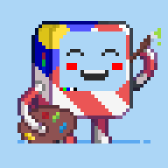 Pixel-art mascot